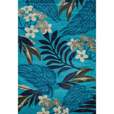 ART CARPET 4 X 6 Ft. Palm Coast Collection Tranquil Woven Area Rug, Aqua 841864131030